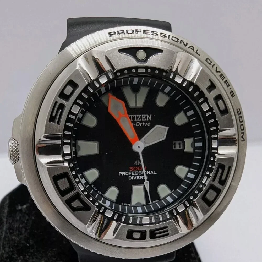 Citizen Promaster Black Dial Dive Watch Polyurethane Band